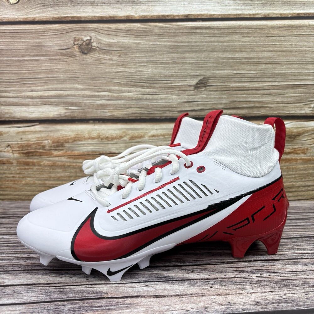 Size 9 Nike Vapor Edge Pro 360 2 TB P White Red Football Cleats FN7759-108